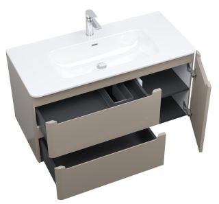 Подвесная тумба с раковиной IDDIS Edifice EDI10C0i95K 100см капучино